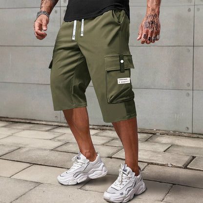 ⏳Limited-time 49% off⏰Men's Casual Drawstring Capri Cargo Pants👖