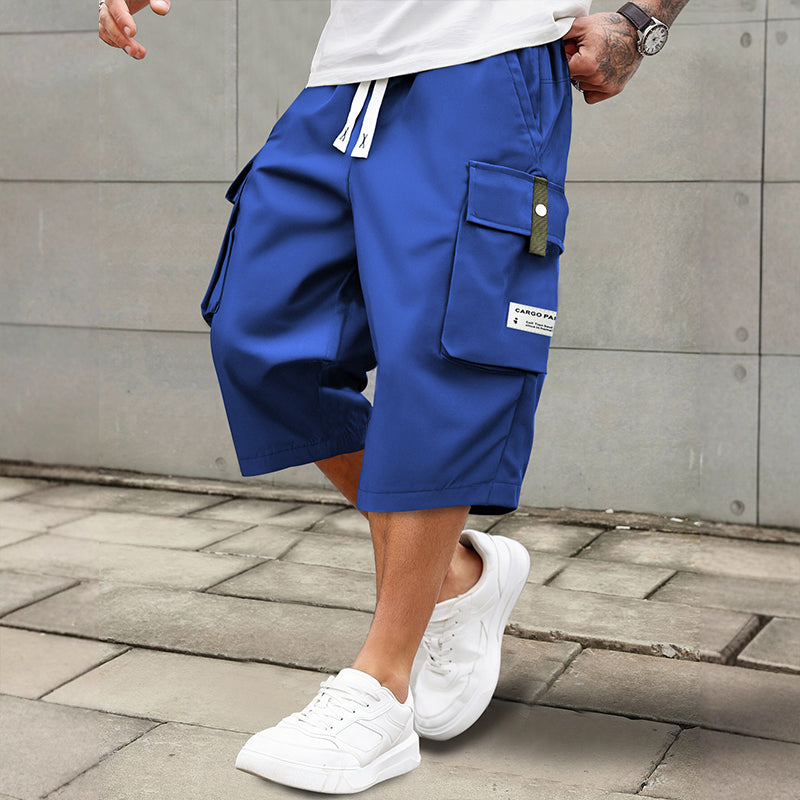 ⏳Limited-time 49% off⏰Men's Casual Drawstring Capri Cargo Pants👖