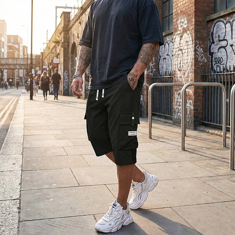 ⏳Limited-time 49% off⏰Men's Casual Drawstring Capri Cargo Pants👖