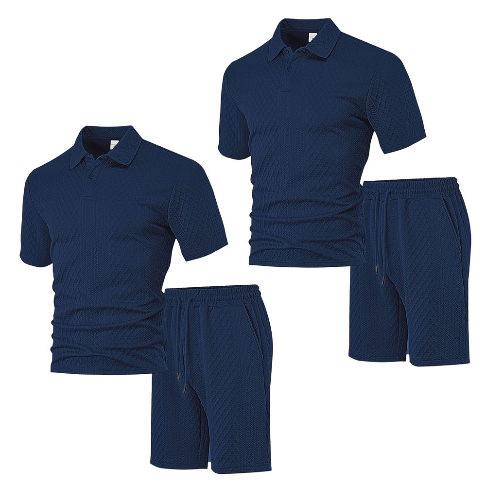 💞50K+ SOLD!💥🩳Men's Diamond Print 2-Piece Set – Ready in seconds! Soft, breathable top with easy shorts. No fuss, just style. Perfect for garden BBQs or coffee dates.