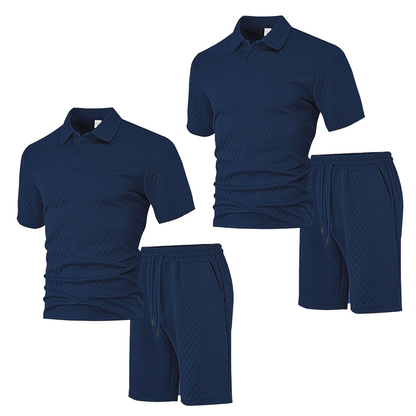 💞50K+ SOLD!💥🩳Men's Diamond Print 2-Piece Set – Ready in seconds! Soft, breathable top with easy shorts. No fuss, just style. Perfect for garden BBQs or coffee dates.