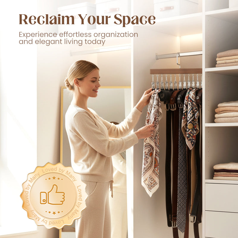 🔥40% OFF!👕360° Swivel Multi-Hook Wardrobe Organizer