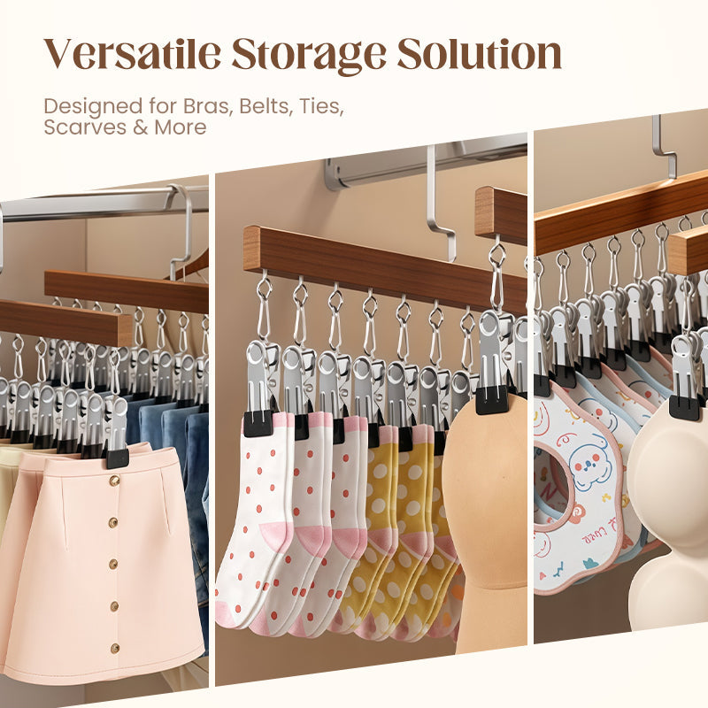 🔥40% OFF!👕360° Swivel Multi-Hook Wardrobe Organizer