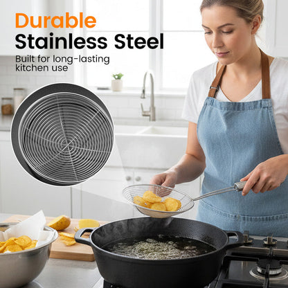 ⚡49% OFF!🧆Stainless Steel Wire Mesh Skimmer Spoon✨