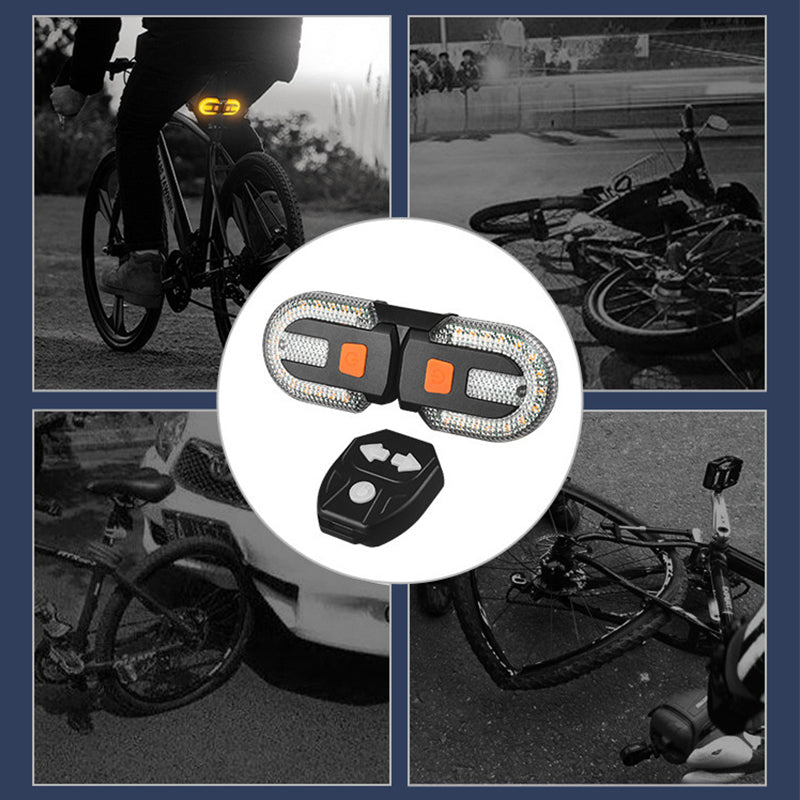 🚴 40% OFF NOW! 🔦 Bicycle Wireless Remote Control Turning Tail Light – Auto Brake Sensor, 30+ Light Modes & USB Rechargeable ⚡