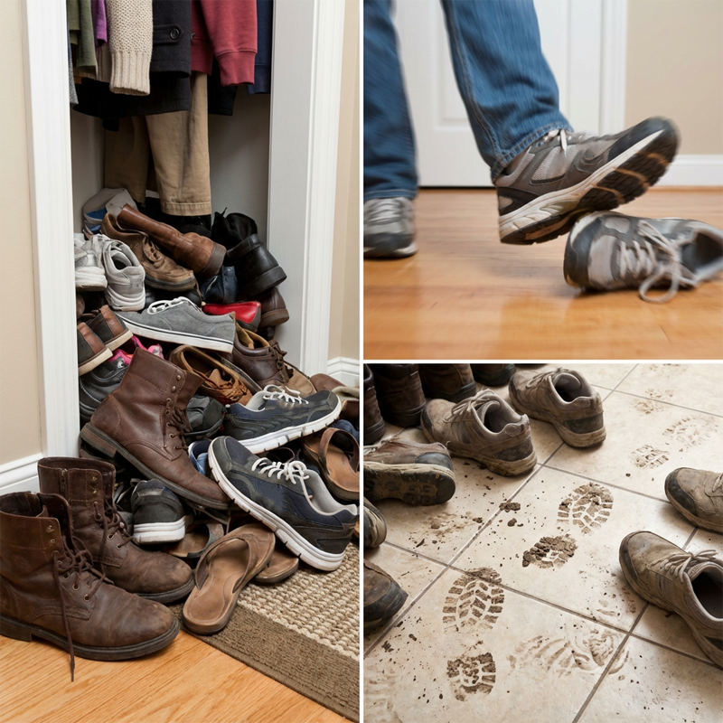🎁New arrival 49% OFF💥Vertical Shoe Rack for Entryway – Space-Saving Design, Sturdy Metal Frame & Easy Assembly 👟