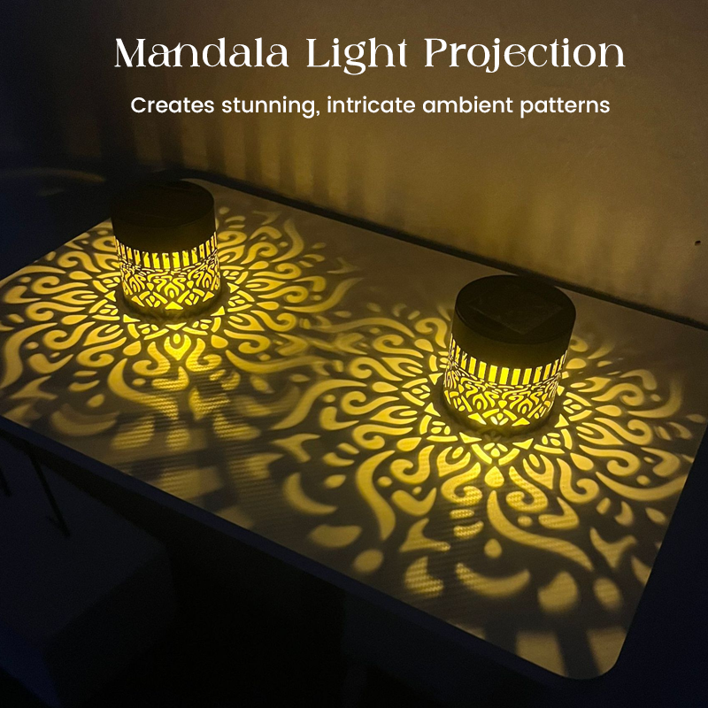 📢📢49% OFF !!!⏰Solar-Powered Mandala Projector Light