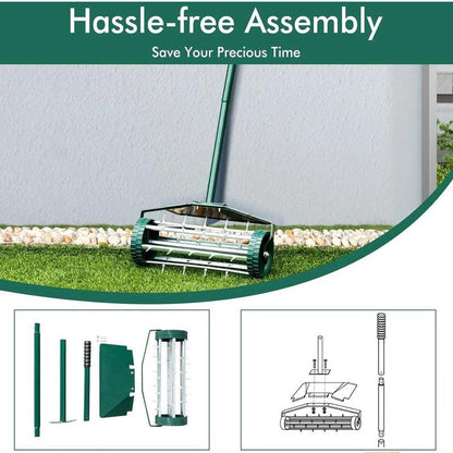 ⏳Limited-time 49% off⏰Rolling Lawn Aerator with Handle🏡🌱