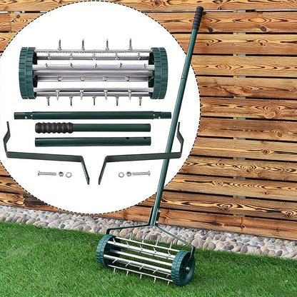 ⏳Limited-time 49% off⏰Rolling Lawn Aerator with Handle🏡🌱