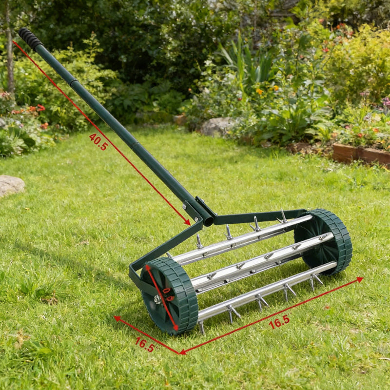 ⏳Limited-time 49% off⏰Rolling Lawn Aerator with Handle🏡🌱
