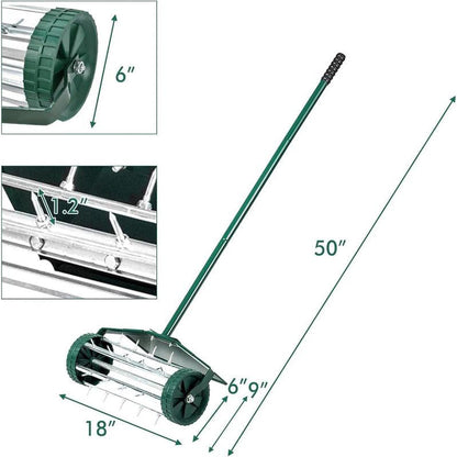 ⏳Limited-time 49% off⏰Rolling Lawn Aerator with Handle🏡🌱
