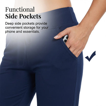 ⚡49% OFF⚡Drawstring Waist Cropped Sweatpants – Soft Polyester, Capri-Length & Side Pockets