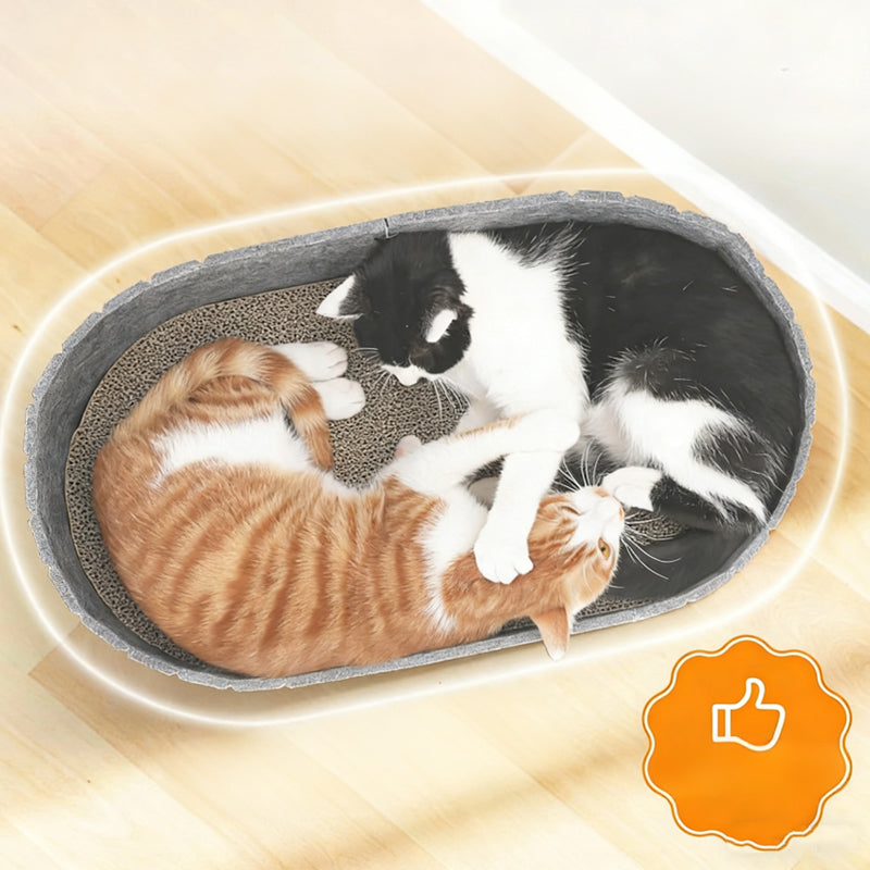 🌟49% OFF NOW!🐱Multi-Functional Felt Cat Bed with Scratcher Pad💖