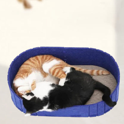 🌟49% OFF NOW!🐱Multi-Functional Felt Cat Bed with Scratcher Pad💖