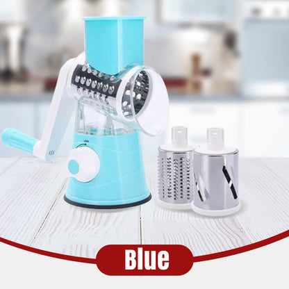 💖Limited-time offer🥗3 in 1 Rotary Cheese Grater Vegetable Slicer