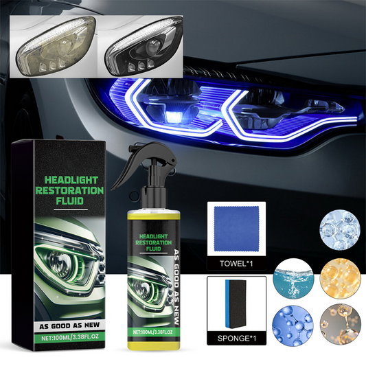 💎 49% OFF! 💎 Headlight Restoration Fluid – Instantly Removes Yellowing & Oxidation, Adds Crystal-Clear UV Protection 🚗💡