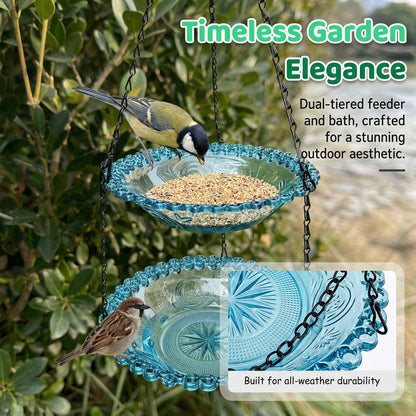 🥳2026 HOT SALE🥳💞50K+ SOLD!🐦🌧️ 49% OFF! Vintage-Style Bird Feeder with Bath – Hangs anywhere, easy to fill. Attracts robins & blue tits. Perfect for nature lovers. 🏡✨