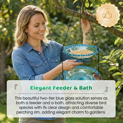 🥳2026 HOT SALE🥳💞50K+ SOLD!🐦🌧️ 49% OFF! Vintage-Style Bird Feeder with Bath – Hangs anywhere, easy to fill. Attracts robins & blue tits. Perfect for nature lovers. 🏡✨