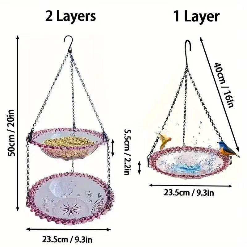 🥳2026 HOT SALE🥳💞50K+ SOLD!🐦🌧️ 49% OFF! Vintage-Style Bird Feeder with Bath – Hangs anywhere, easy to fill. Attracts robins & blue tits. Perfect for nature lovers. 🏡✨