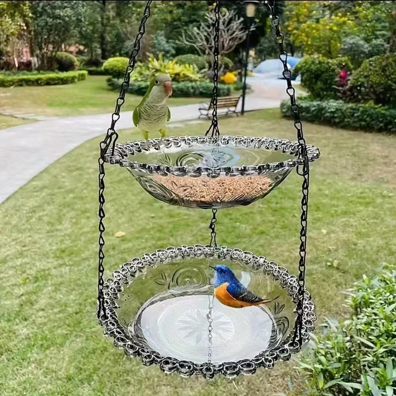 🥳2026 HOT SALE🥳💞50K+ SOLD!🐦🌧️ 49% OFF! Vintage-Style Bird Feeder with Bath – Hangs anywhere, easy to fill. Attracts robins & blue tits. Perfect for nature lovers. 🏡✨