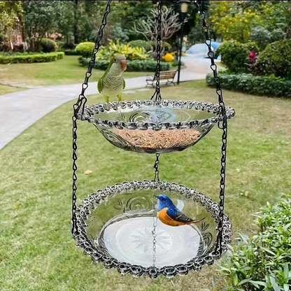 🥳2026 HOT SALE🥳💞50K+ SOLD!🐦🌧️ 49% OFF! Vintage-Style Bird Feeder with Bath – Hangs anywhere, easy to fill. Attracts robins & blue tits. Perfect for nature lovers. 🏡✨