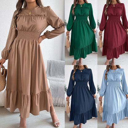 👗New arrival 49% OFF!🥰Women's Long-Sleeve Smocked Ruffle Maxi Dress