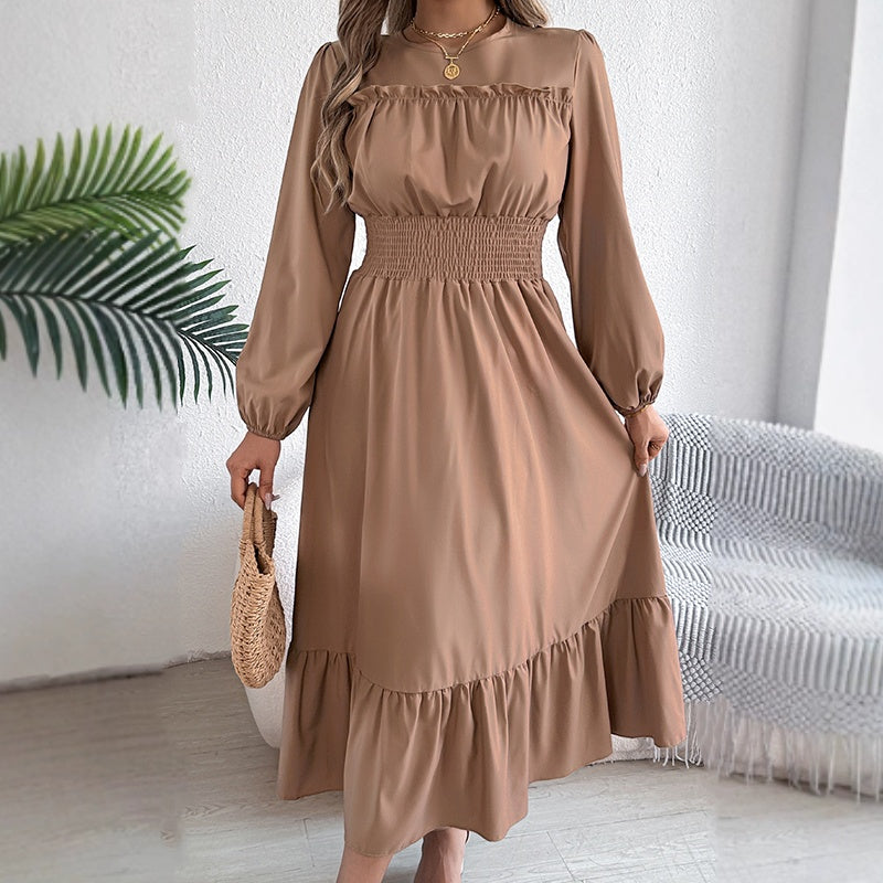 👗New arrival 49% OFF!🥰Women's Long-Sleeve Smocked Ruffle Maxi Dress
