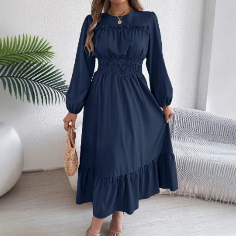 👗New arrival 49% OFF!🥰Women's Long-Sleeve Smocked Ruffle Maxi Dress