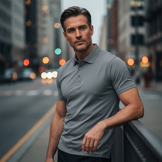 🔥HOT SALE👕Men's Quick-Dry Short-Sleeve Lapel T-Shirt