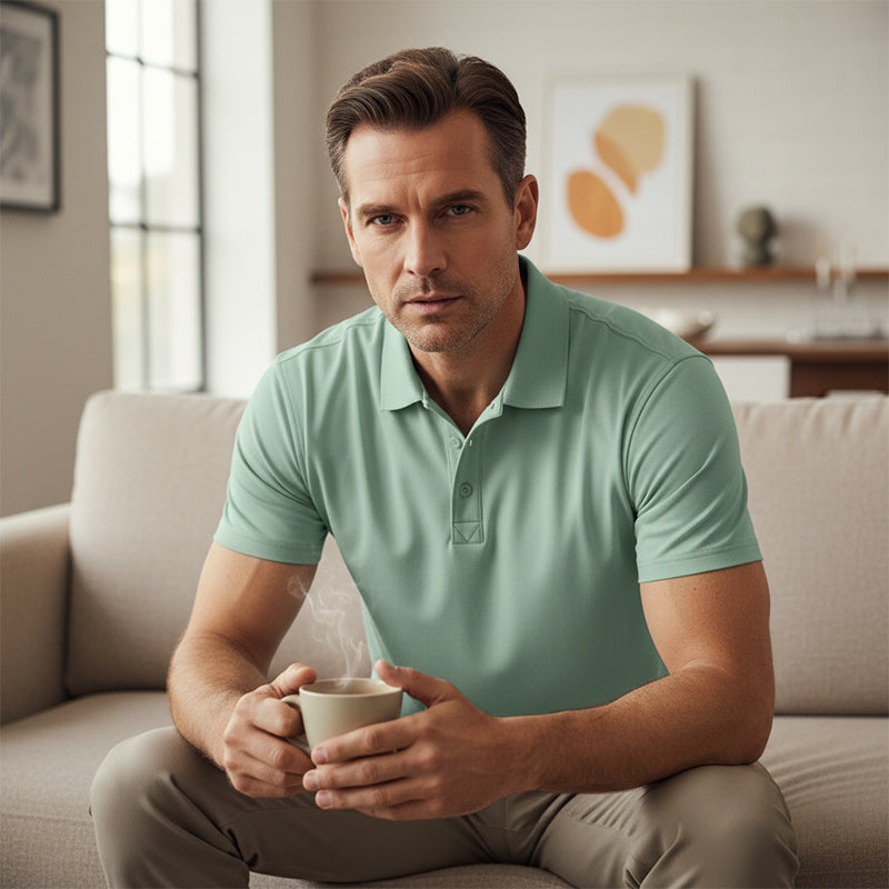 🔥HOT SALE👕Men's Quick-Dry Short-Sleeve Lapel T-Shirt