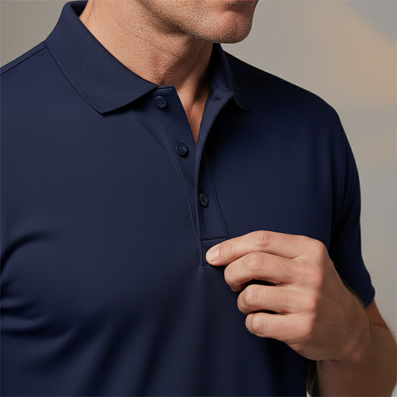 🔥HOT SALE👕Men's Quick-Dry Short-Sleeve Lapel T-Shirt