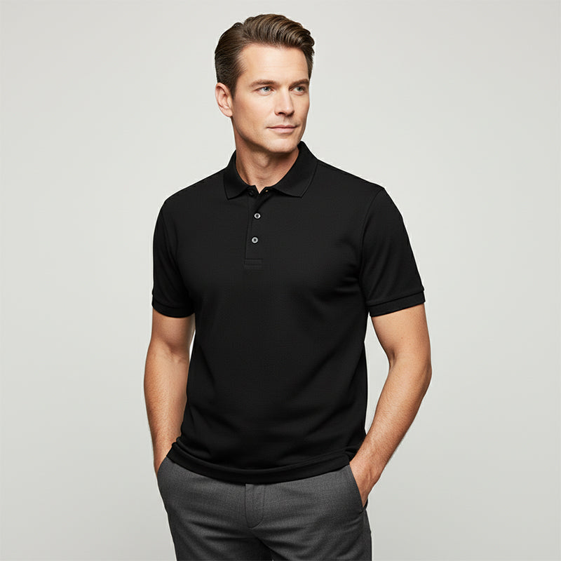 🔥HOT SALE👕Men's Quick-Dry Short-Sleeve Lapel T-Shirt