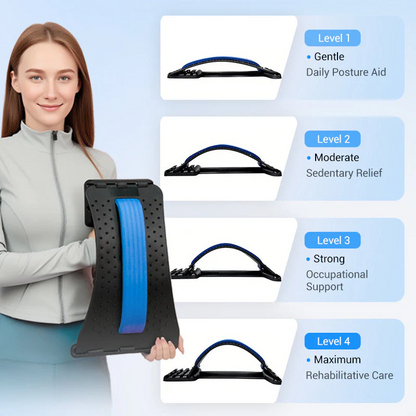 🔥Magnetic Lumbar Stretcher – Acupressure Massage, Portable Design & Relieves Back Pain 🧘‍♂️✨
