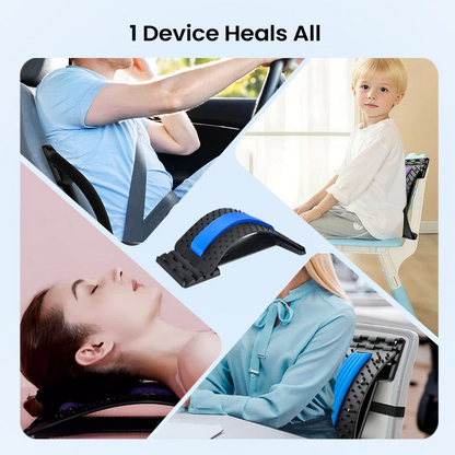 🔥Magnetic Lumbar Stretcher – Acupressure Massage, Portable Design & Relieves Back Pain 🧘‍♂️✨