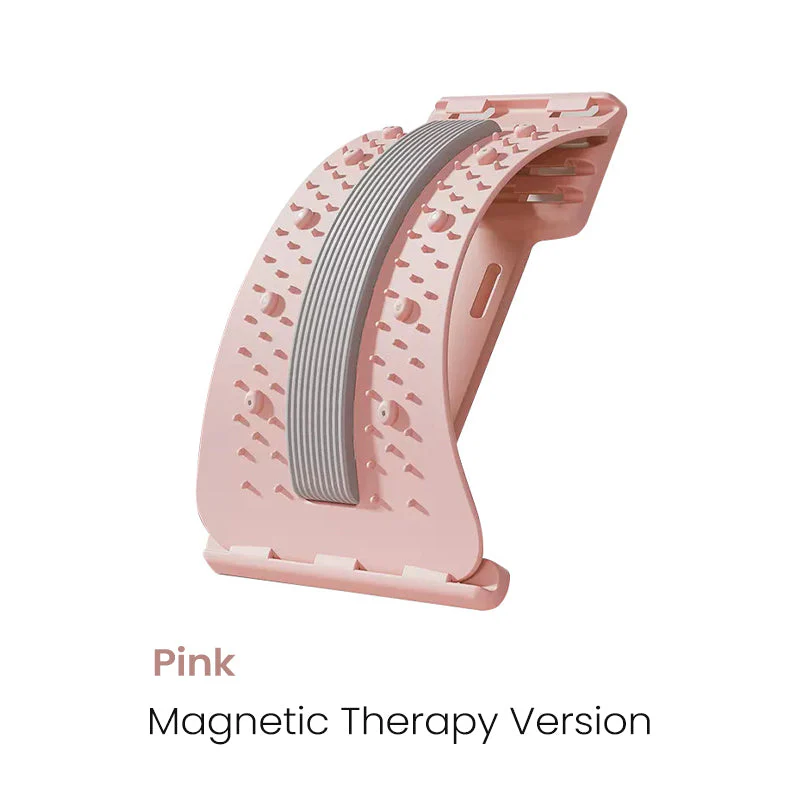 🔥Magnetic Lumbar Stretcher – Acupressure Massage, Portable Design & Relieves Back Pain 🧘‍♂️✨