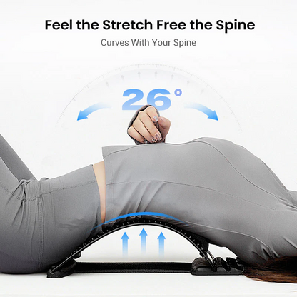 🔥Magnetic Lumbar Stretcher – Acupressure Massage, Portable Design & Relieves Back Pain 🧘‍♂️✨