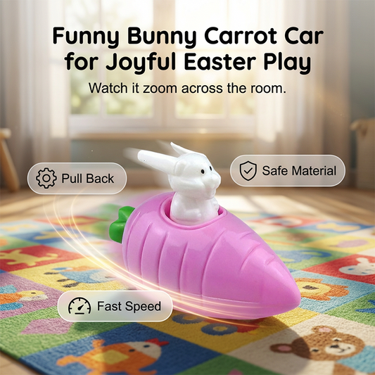 🔥Easter Special Offer🐰Easter Pull Back Carrot Bunny Car Toy