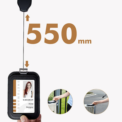 🎫🔗 55% OFF NOW! 🔖 Retractable ID Badge Holder with Lanyard – 360° Metal Swivel Clip, 32-Inch Cord & Breakaway Safety Buckle 🛡️