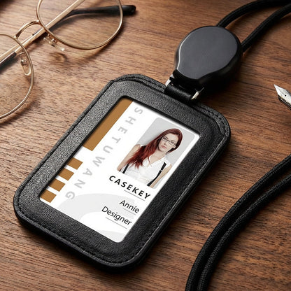🎫🔗 55% OFF NOW! 🔖 Retractable ID Badge Holder with Lanyard – 360° Metal Swivel Clip, 32-Inch Cord & Breakaway Safety Buckle 🛡️