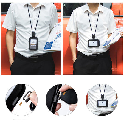 🎫🔗 55% OFF NOW! 🔖 Retractable ID Badge Holder with Lanyard – 360° Metal Swivel Clip, 32-Inch Cord & Breakaway Safety Buckle 🛡️
