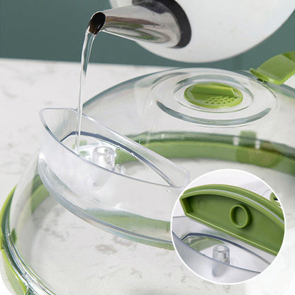 🔥49% OFF!🍲Clear Microwave Splatter Cover with Water Steamer and Handle✨