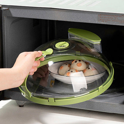 🔥49% OFF!🍲Clear Microwave Splatter Cover with Water Steamer and Handle✨