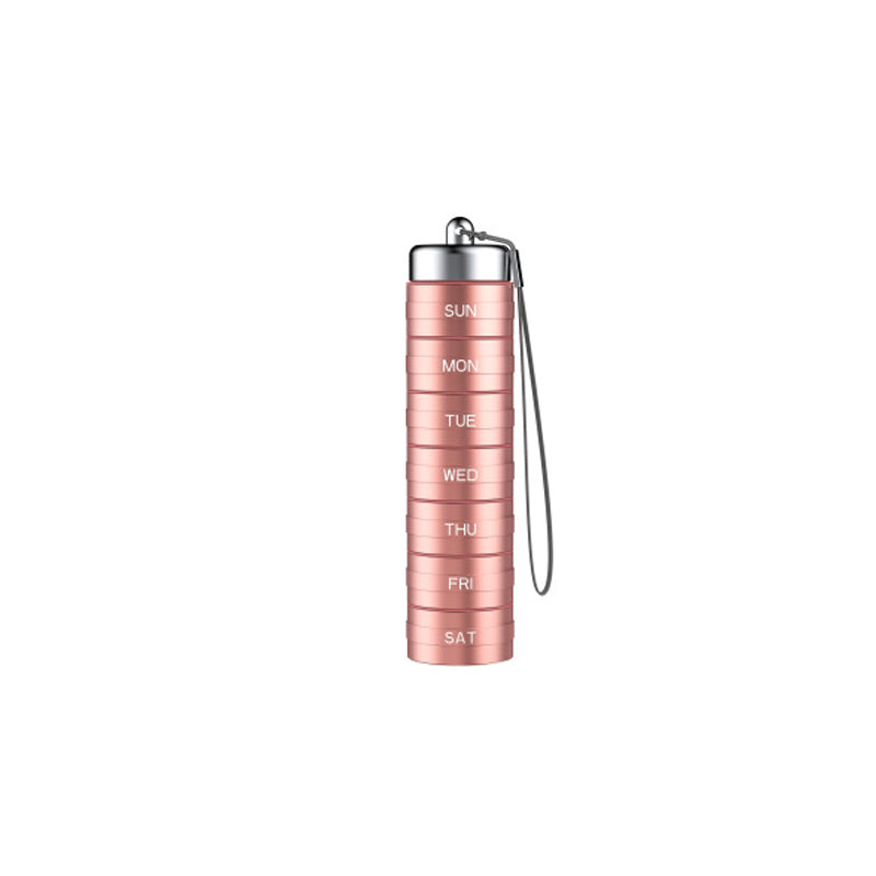 💊7-Day Waterproof Portable Aluminum Pill Organizer
