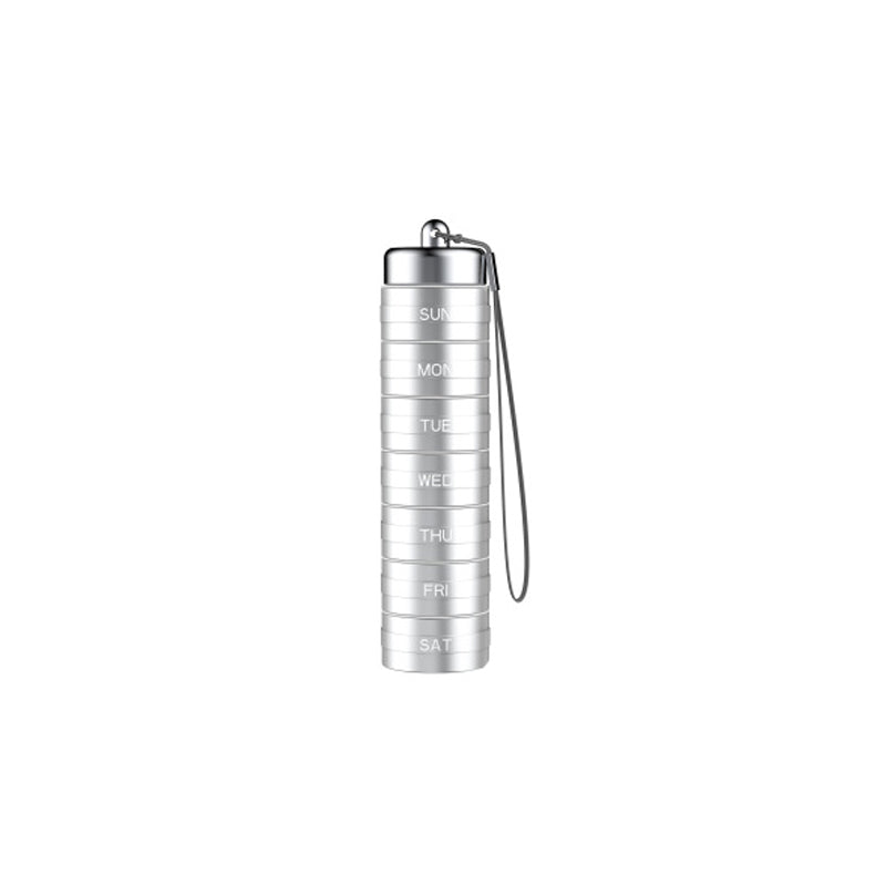 💊7-Day Waterproof Portable Aluminum Pill Organizer