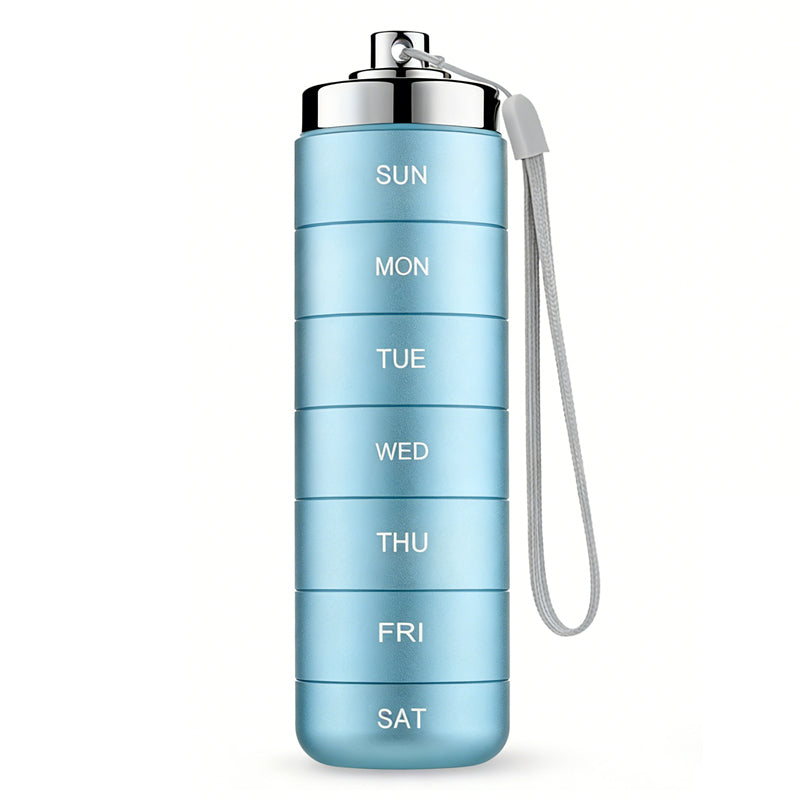 💊7-Day Waterproof Portable Aluminum Pill Organizer