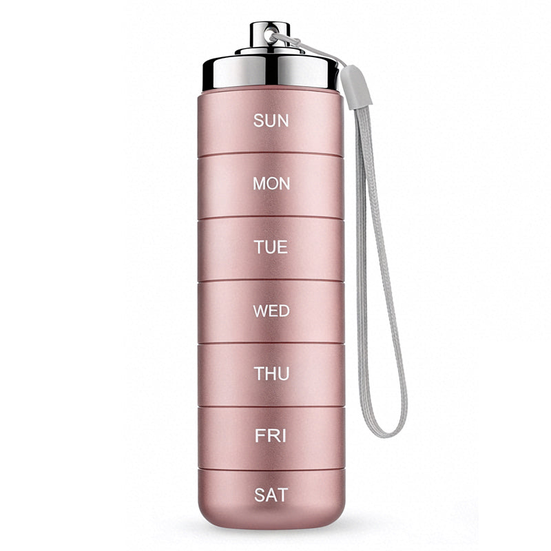 💊7-Day Waterproof Portable Aluminum Pill Organizer