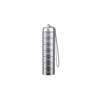 💊7-Day Waterproof Portable Aluminum Pill Organizer