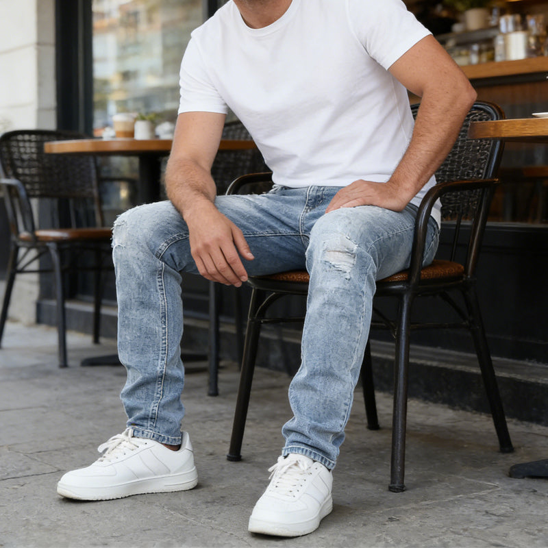 👖 60% OFF NOW! 🔥 Men's Modern Slim Fit Stretch Jeans – Comfortable Stretch, Contemporary Fit & Versatile Everyday Style 💙