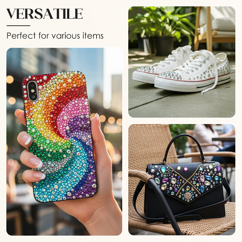 🥳2026 HOT SALE🥳💞50K+ SOLD! 💎✨ 49% OFF! Flatback Crystal Bedazzling Rhinestones Set.Perfect for phone cases, shoes, bags & nail art – unleash your sparkle! 🎨🖌️