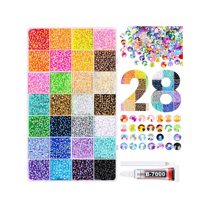 🥳2026 HOT SALE🥳💞50K+ SOLD! 💎✨ 49% OFF! Flatback Crystal Bedazzling Rhinestones Set.Perfect for phone cases, shoes, bags & nail art – unleash your sparkle! 🎨🖌️
